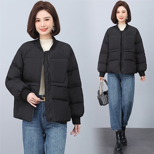5601-2024年冬季白鸭绒短款休闲棒球服羽绒服图片