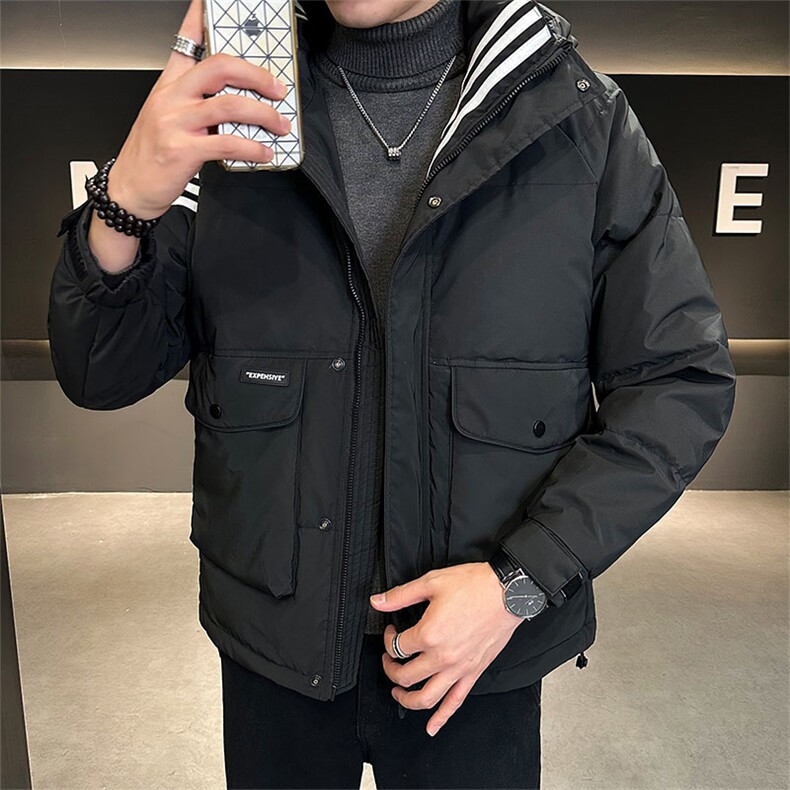 新标店主风高级感白鸭绒羽绒服加厚保暖外套男YR8091-P220,男装羽绒服,电商A413