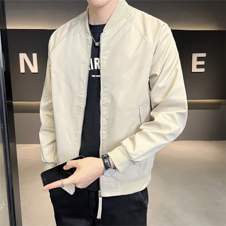 2026新款春秋季夹克外套男士棒球领衣服潮流新品男装上衣2215-P70，男装夹克，电商A225