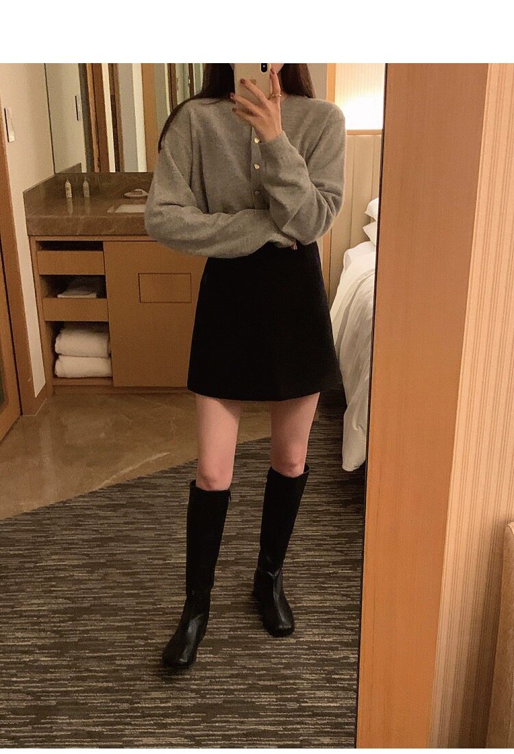 时尚百搭桃心扣子圆领羊毛开衫,女装羊毛衫,圣旺供货