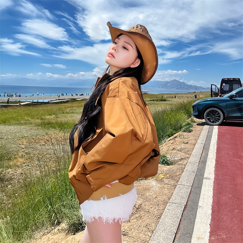 AF196/P98控138秋季新款夹克百搭舒适口袋飞行夹克男女可穿图首,男装夹克,星座305B-1