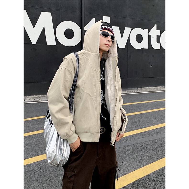 美式短款棉服外套秋冬季连帽休闲棉衣,男装棉衣,星座410-6（原星座1304-1）