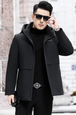 B6885钱塘2020-3商务休闲厚款百搭有帽冬季中年男士羽绒服P258，男装羽绒服，钱塘207-3