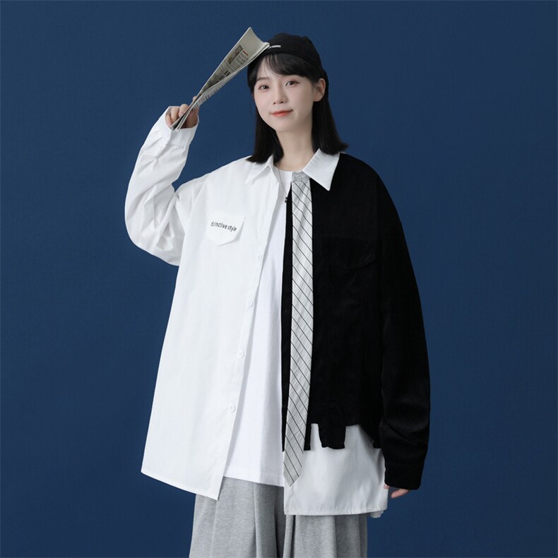 衬衫女新款韩版女装宽松高级质感长袖衬衣C8003P40,男装衬衫,星座1116-2