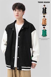 美式秋季潮牌外套2023新款休闲衣服翻领情侣夹克 A436-88611-P85图片