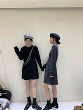 针织连衣裙，女装连衣裙，时尚秀衣阁