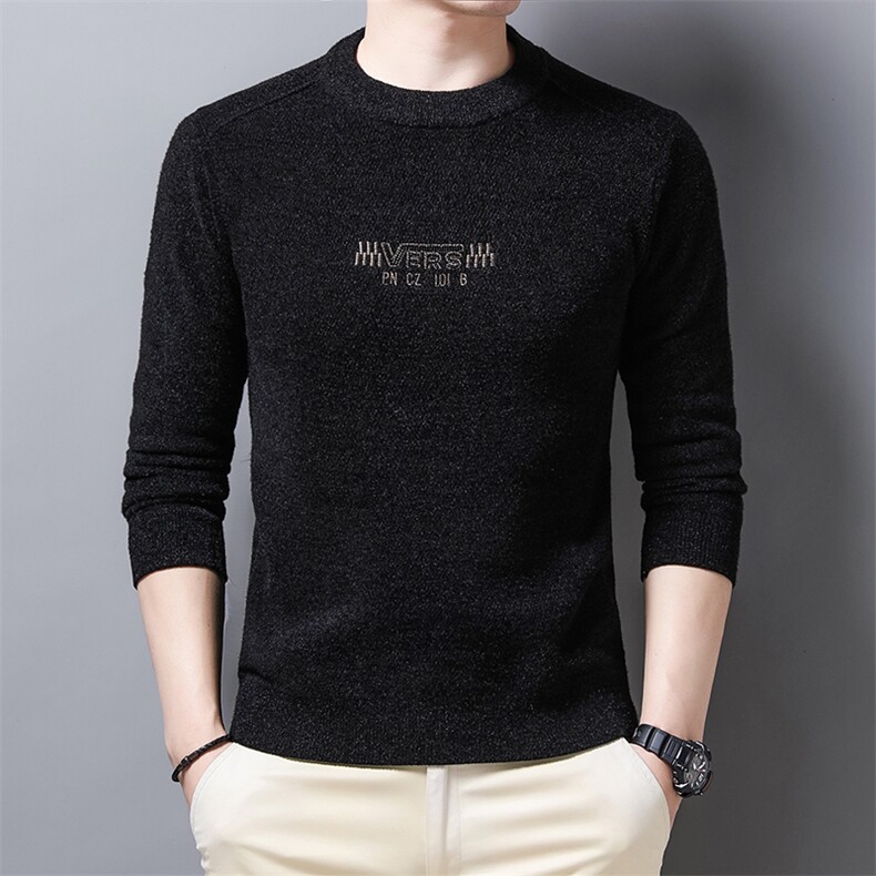 BO8632钱塘2020-3秋装时尚百搭简约中年男士长袖针织衫毛衣P54,男装针织衫/毛衣,钱塘207-3