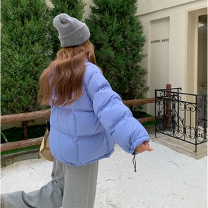 现货新款东大门加厚保暖羽绒服百搭连帽面包服女装外套女装图片