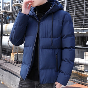 棉衣男秋冬款潮牌连帽情侣袄子加厚保暖面包羽绒棉服男士冬季外套图片
