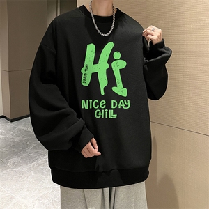 5XL华夫格卫衣男大码胖子圆领长袖t恤 HW76418-P30图片