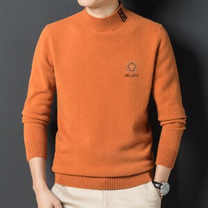 2023冬装厚纯羊毛毛衣男中青年圆领针织衫爸爸装上衣ZSZ5506-P200，男装针织衫/毛衣，电商B212（原钱塘6029）