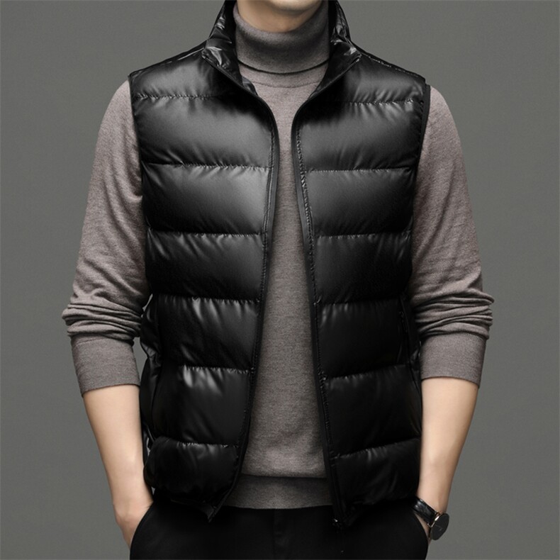 CAH9055钱塘2020-2冬季厚款商务休闲简约中年男士羽绒马甲P62,男装背心/马甲,钱塘207-2