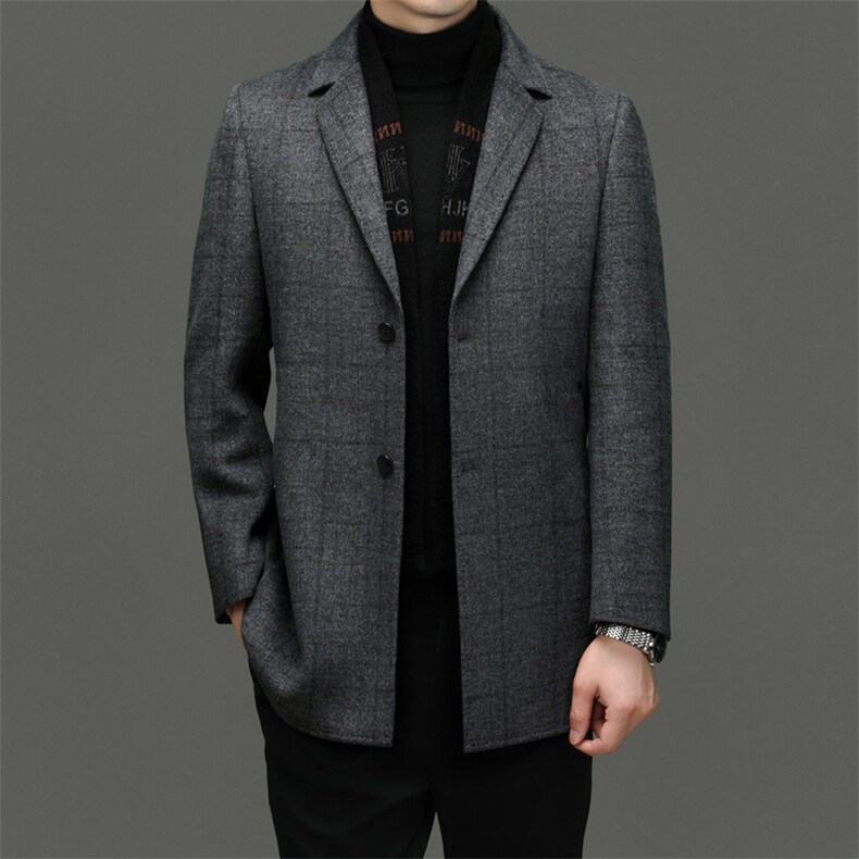 CKYC6076钱塘2020-2冬季新款商务休闲厚款中年男士毛呢西服P345,男装西服,钱塘207-2