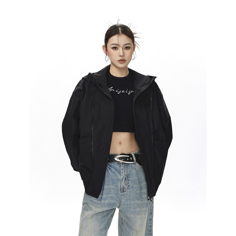 可二开拉链装饰解构大码M-5XL夹克女聚酯纤维JK78092P69控108,男装夹克,星座227-7