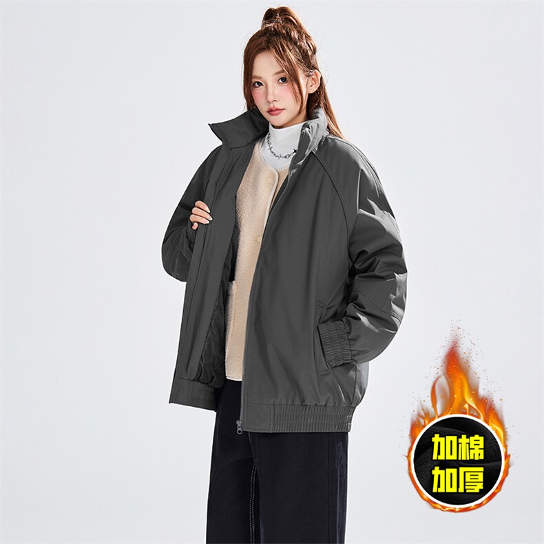 现货美式高街休闲棉衣夹克三防立领纯色户外工装加厚棉服外套,男装夹克,电商A486
