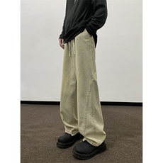 美式复古vibe高街牛仔裤宽松直筒百搭休闲阔腿N0674-P40，男装牛仔裤，星座308B-1