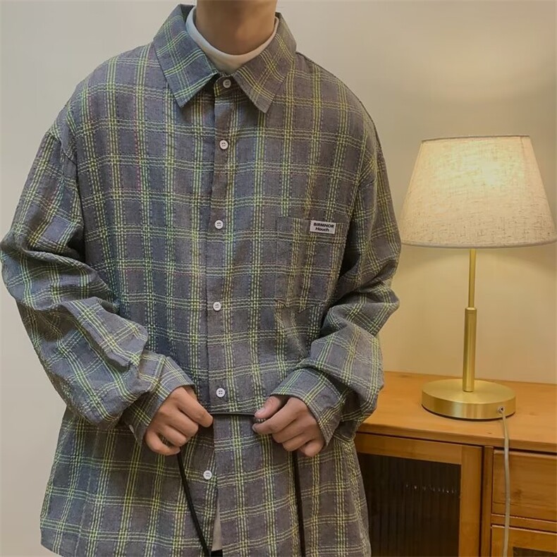 长袖衬衫男港风日系韩版潮流帅气衬衣HC13P40,男装衬衫,星座1116-2