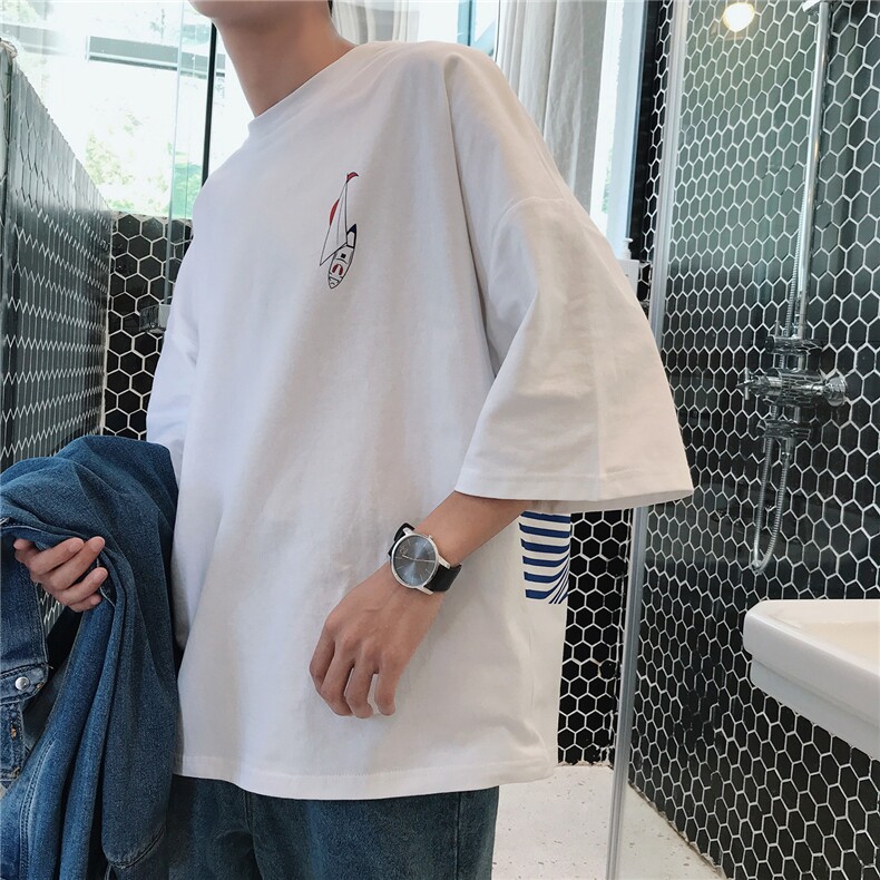 （有报告）DB239-T个性条纹帆船短袖,男装T恤,星座514-2(原B239)