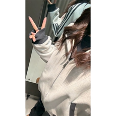 抖音得物高品质美式高街重磅结构设计拼接织带立领卫衣外套CM42，男装卫衣，电商A486