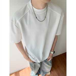 主推夏季新品2026玉米格半袖打底衫男士夏装短袖T恤上衣S408-特19，男装T恤，电商A233-1