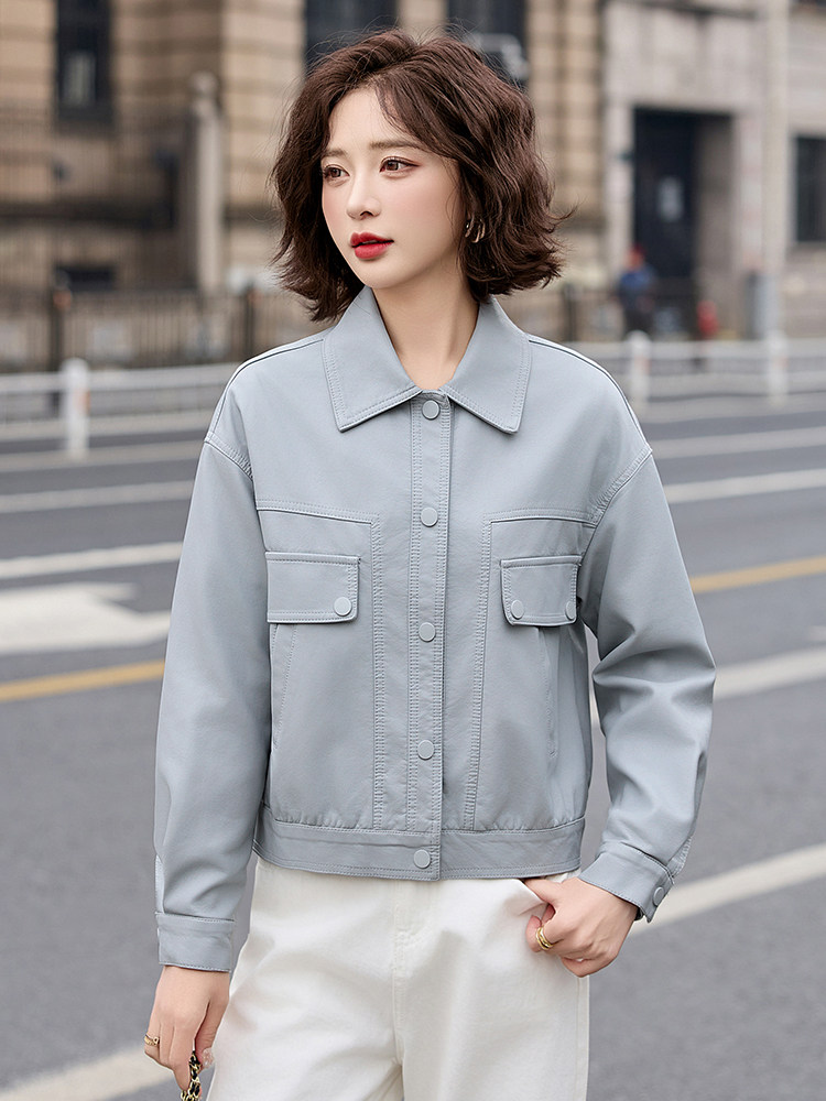 短款皮衣外套女春秋2025新款小个子酷飒气质休闲洋气PU皮夹克上衣,女装皮衣,臻衣坊