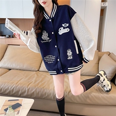 现货棒球服外套女2026春秋新款小个子超火休闲洋气减龄短款，女装卫衣/绒衫，网红馆
