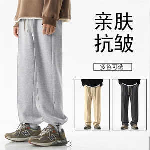 秋冬百搭重磅华棉休闲男秋季美式高街螺纹束脚休闲裤-X1686特批39图片
