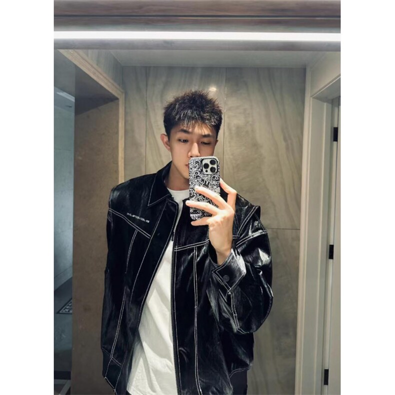【有货】cleanfit皮衣外套男春秋高级感痞帅飞行员夹克W190WW-P92,男装夹克,星座1007（原301D）