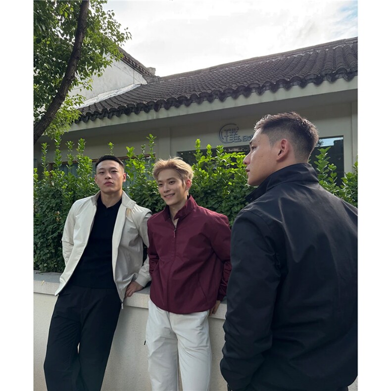 网图美式元年夹克立领传统纹样印花高级感长袖外套D487特P58,男装夹克,电商A335-1（原A458）