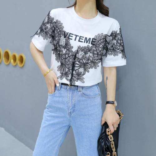 大叶花边短袖，穿出不一样的风采！，女装，春信拙源