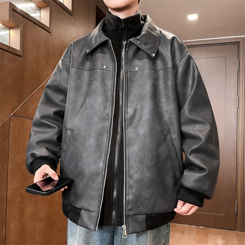 三合一加厚皮夹克棉衣男冬季男士棉服棉袄A266-PYT0101-特批P113图片