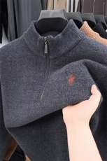 冬款新款高端半拉链雪尼尔一体绒毛衣男士加绒加厚休闲保暖打底衫，男装针织衫/毛衣，电商B212（原钱塘6029）