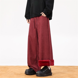 现货03秋冬加绒加厚宽松直筒奶芙休闲裤XZ211-1-k25108-P55图片