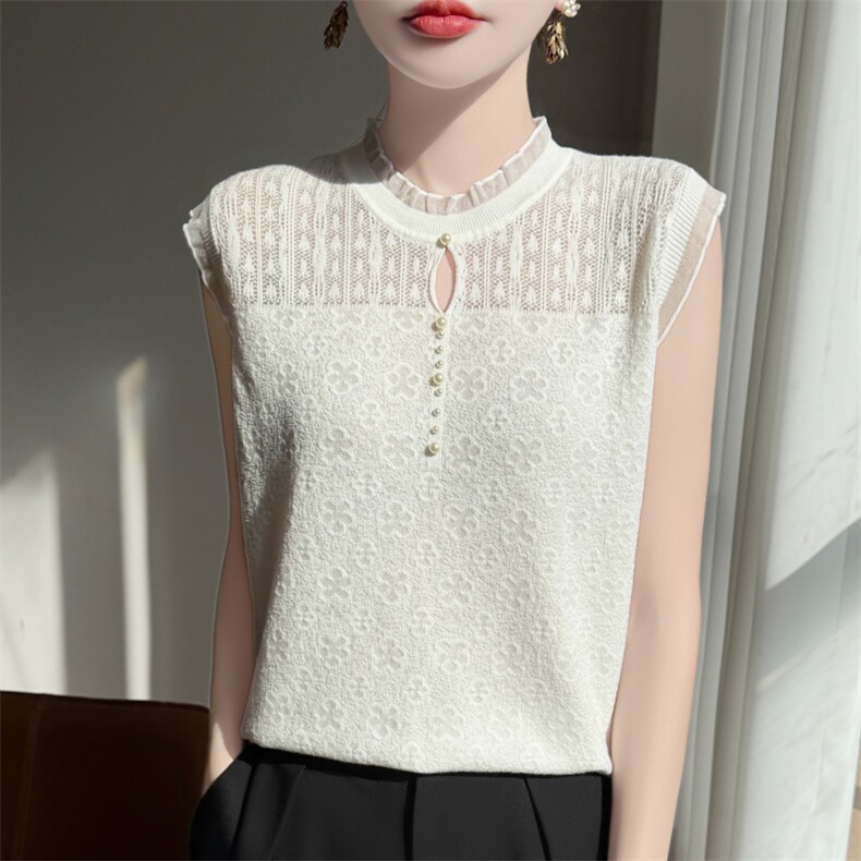 2025年秋季新款百搭女士无袖套头羊毛衫，女装羊毛衫，凯思米羊绒