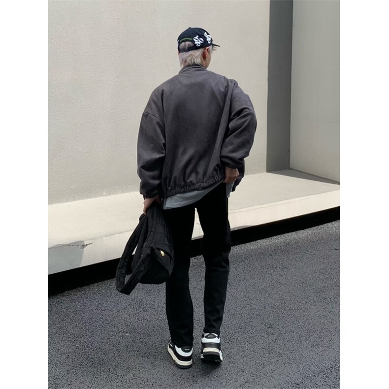 美式复古黑色微喇牛仔裤男宽松显瘦休闲高街N200P38,男装牛仔裤,星座1116-2