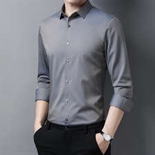 冰丝短袖t恤纯色衬衫领潮半袖男士凉感丅体恤中年商务休闲polo衫，男装衬衫，电商B212（原钱塘6029）