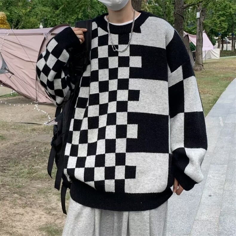 美式圆领毛衣男慵懒风休闲针织衫X696P40,男装针织衫/毛衣,星座1116-2