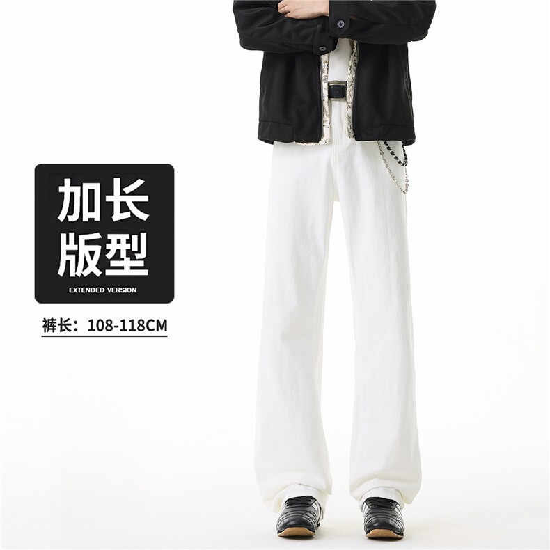 2025新款美式潮牌修身重工水洗闲牛仔情侣长裤 K841/P58图片