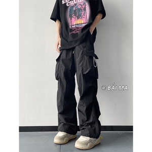 夏季新款多巴胺多口袋工装裤速干宽松休闲裤XZ211-1-K2339-P55图片