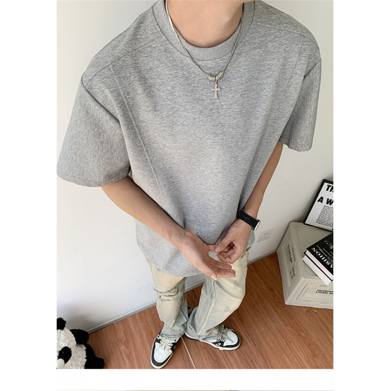 t恤男生美式短袖夏季潮牌五分袖T0142-P40,男装T恤,星座308B-2