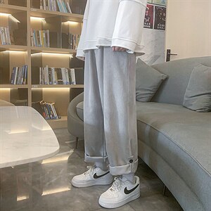 2025秋装现货灯芯绒宽松宽松大码休闲直筒运动裤DM92-P40图片