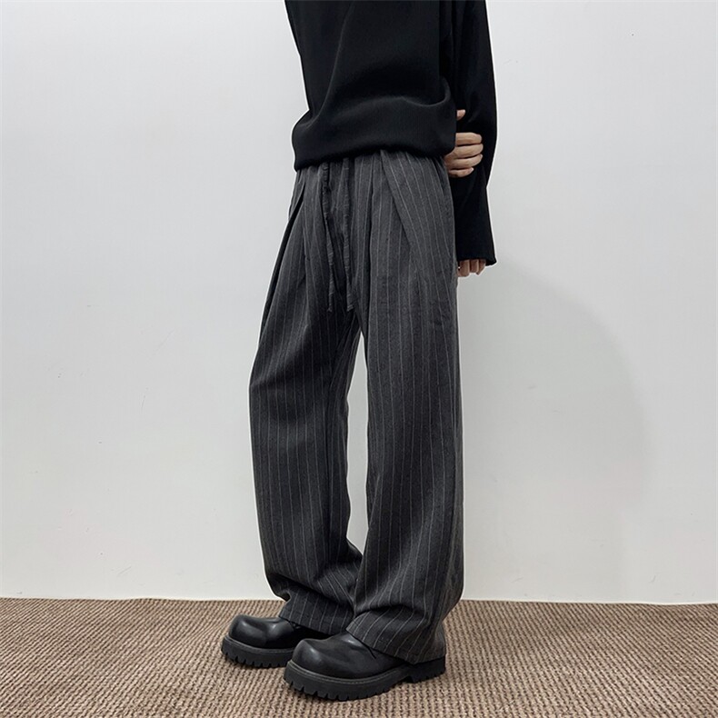 宽松休闲裤男韩版潮流百搭裤子坠感阔腿拖地长裤K8670-P48,男装休闲裤,星座308B-2