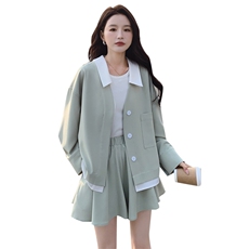 【现货上新】温柔洋气时尚衬衫休闲百搭套装裙088-2323p155控228，女装套装/套裙，2C088