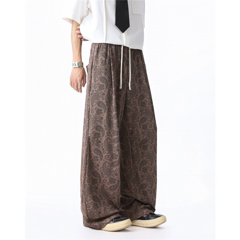 2026春装新款个性印花宽松百搭休闲裤男士垂感长裤K9960-特P38，男装休闲裤，电商A006