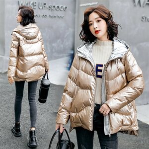 女款2020年冬装新款韩版简约宽松小个子棉衣棉袄外套图片