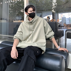 情侣装秋季新款美式复古假两件连帽卫衣半拉链外套男潮D318P40，女装短外套，电商A335-1（原A458）