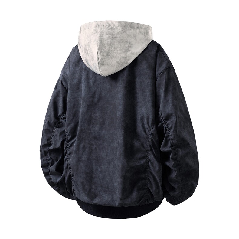 可二开假两件扎染大码M-5XL飞行夹克聚酯纤维JK78093P85控128，男装夹克，星座227-7