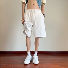 抖音品质夏季新款简约透气休闲冰丝短裤B315-K25560-特p25控48，男装牛仔裤，电商B315