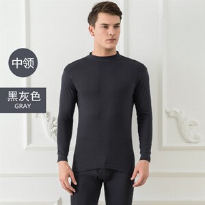 M1272青年中老年薄款打底男秋衣秋裤纯棉保暖内衣套装全棉毛衫图片