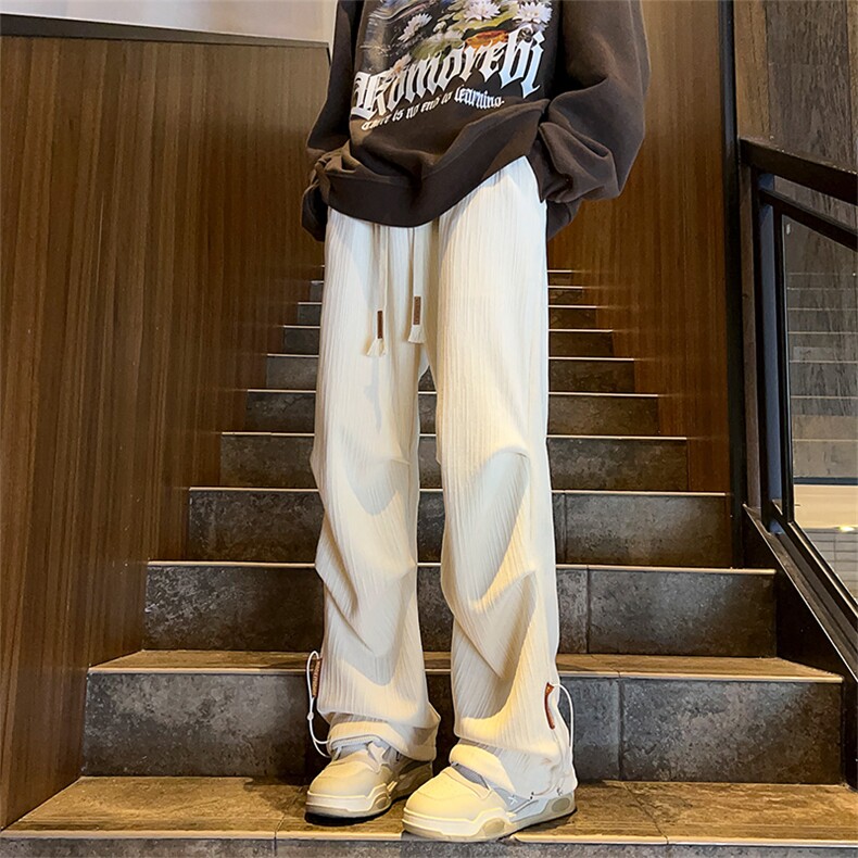 Q2194-TP60控价88港风新款休闲保暖长裤男潮牌直筒宽松加厚裤子,男装休闲裤,电商A102-1